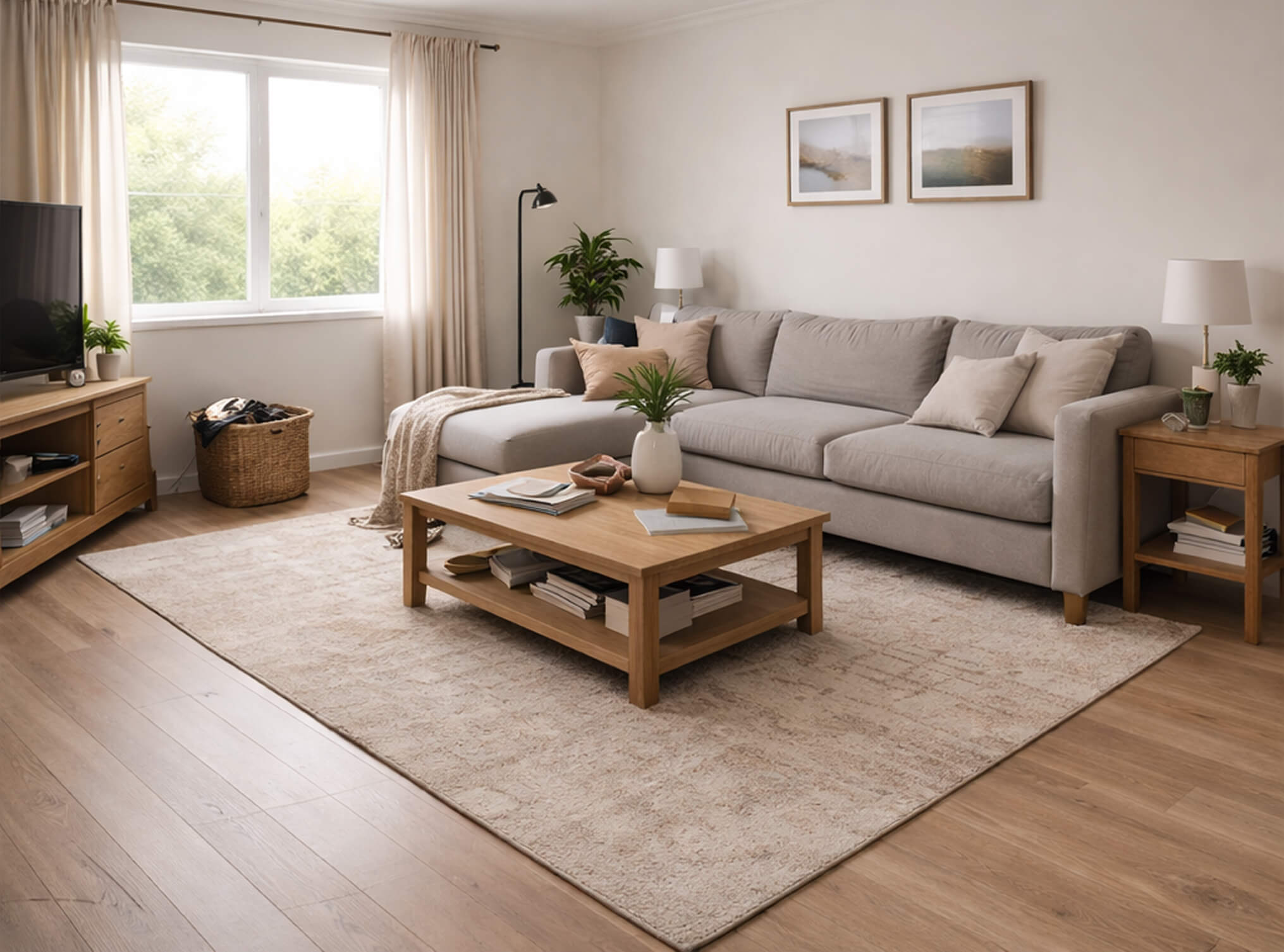 clean living room